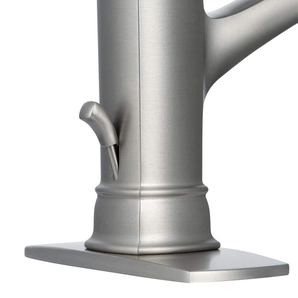 Hensley Brushed Nickel Single Handle Bathroom Faucet