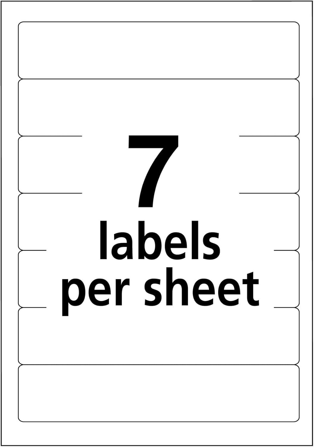 Avery Laser/Inkjet Permanent Print-or-Write File Folder Labels White 252 Labels Per Pack 4536/Carton