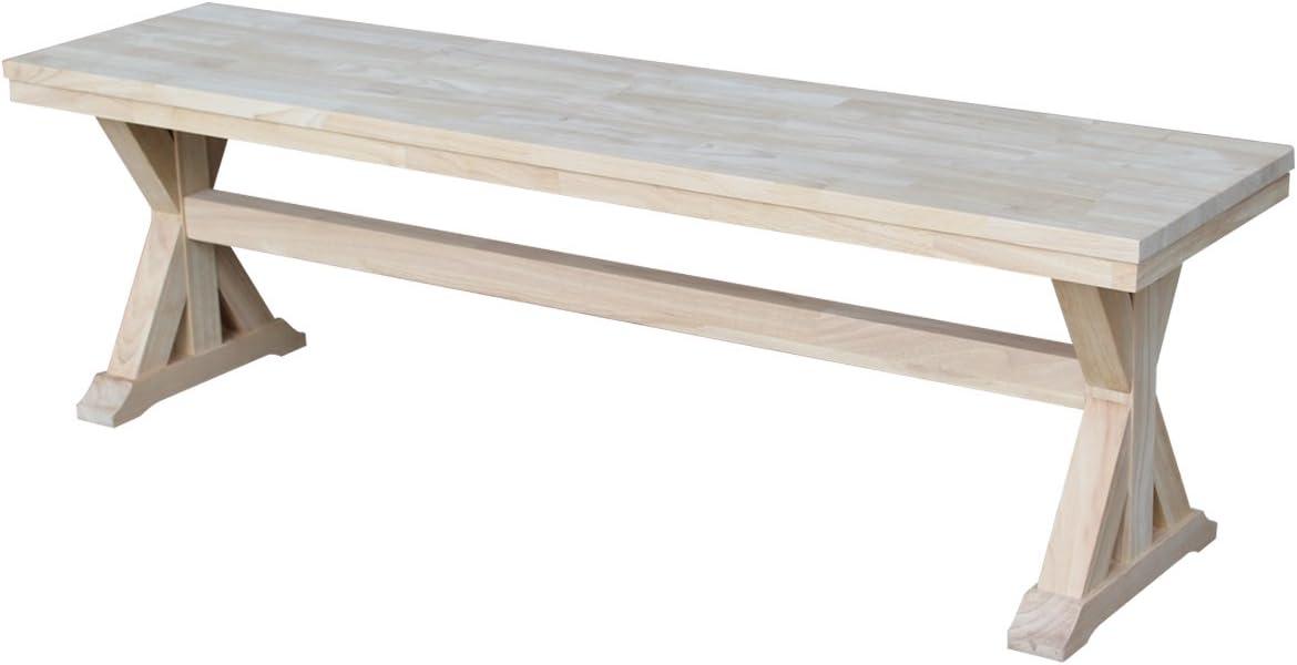 International Concepts Canyon Unfinished Wooden Bench