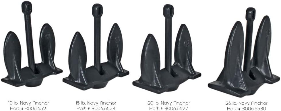 Extreme Max 3006.6530 BoatTector Vinyl-Coated Navy Anchor - 28 lbs.