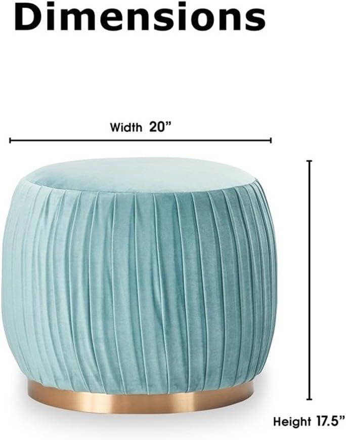 Adore Decor Adore Pleated Ottoman