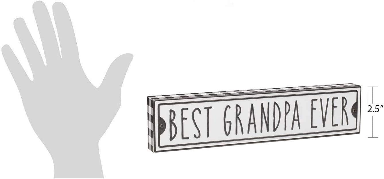 11" Best (Grandpa) Ever' Rustic Plaid Wood Box Sign by Collins Painting