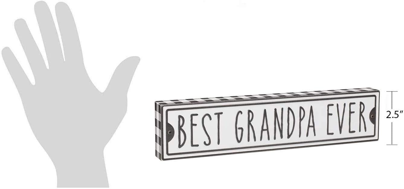 11" Best (Grandpa) Ever' Rustic Plaid Wood Box Sign by Collins Painting