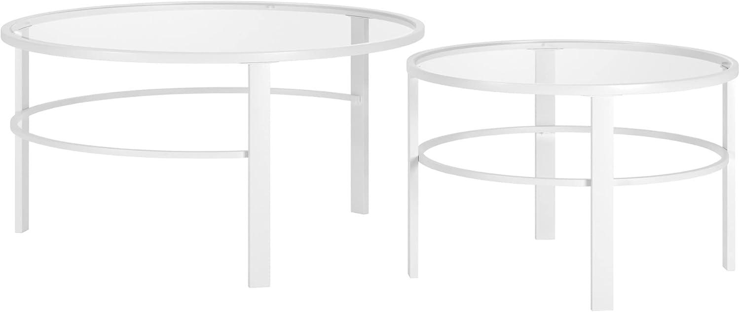 Evelyn&Zoe Gaia Round Nested Coffee Table, White