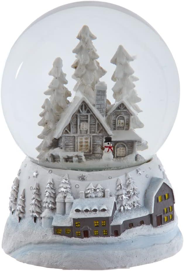 Kurt Adler 120MM Musical Snowy House Water Globe