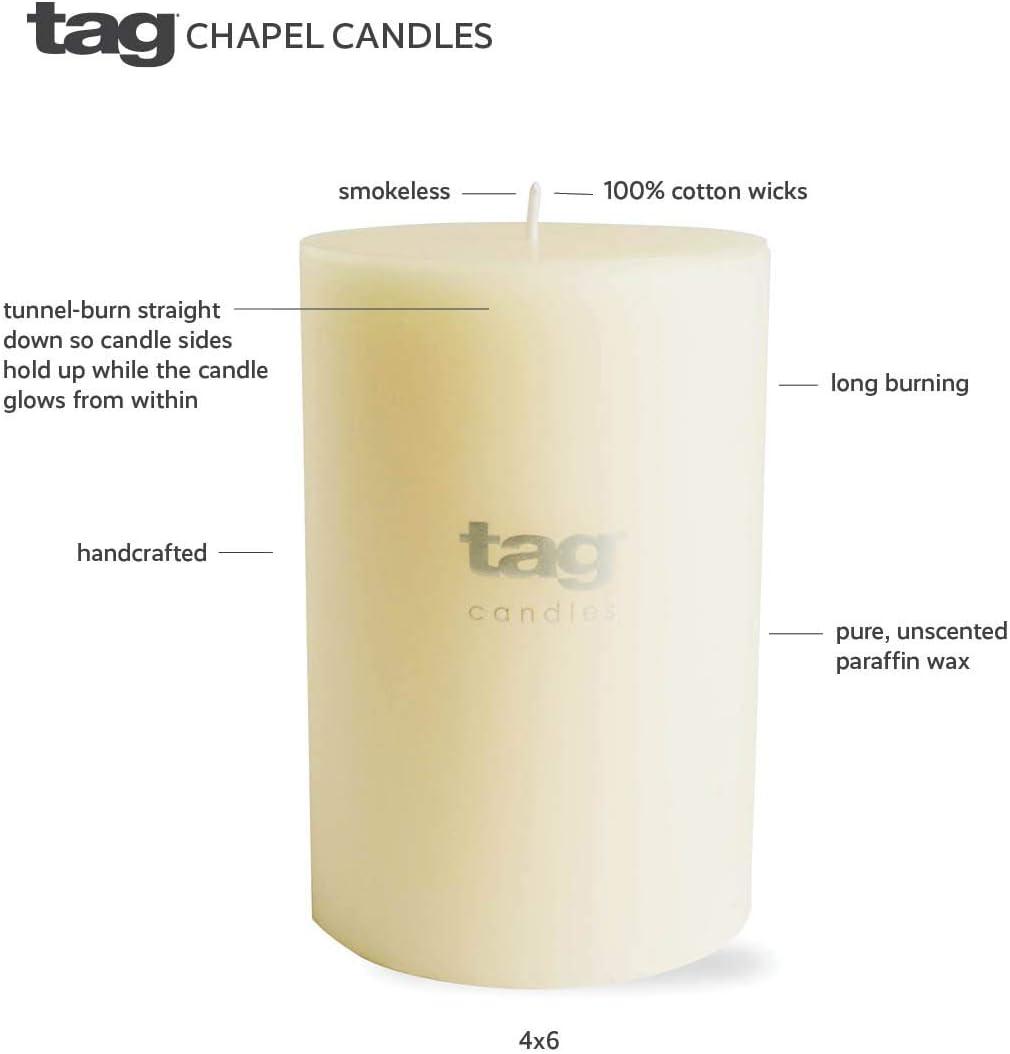 Ivory Dripless Paraffin Wax Pillar Candle