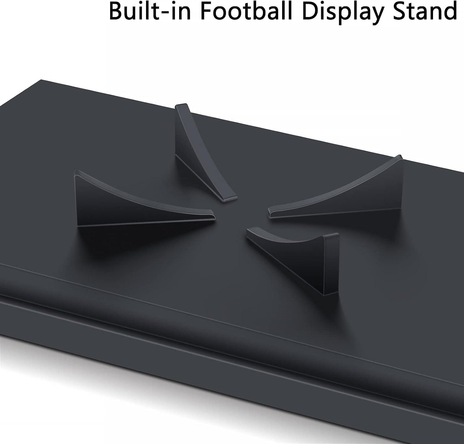 timcorr Acrylic Memorabilia Display Box Case with Brackets Hanger for Football, 11.8" x 7.9" x 7.2"