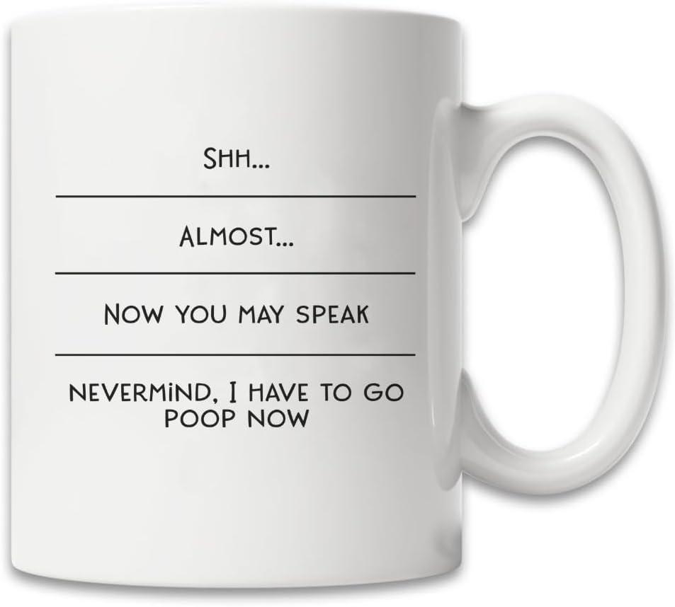 White Ceramic Funny Quote Coffee Mug