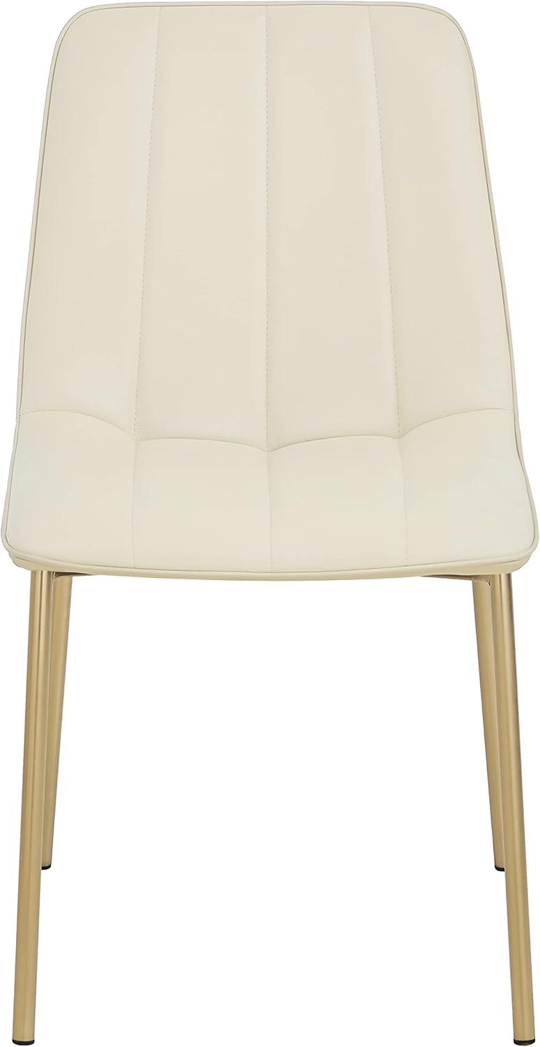 Meridian Furniture Isla Cream Vegan Leather Dining Chair (Set of 2)