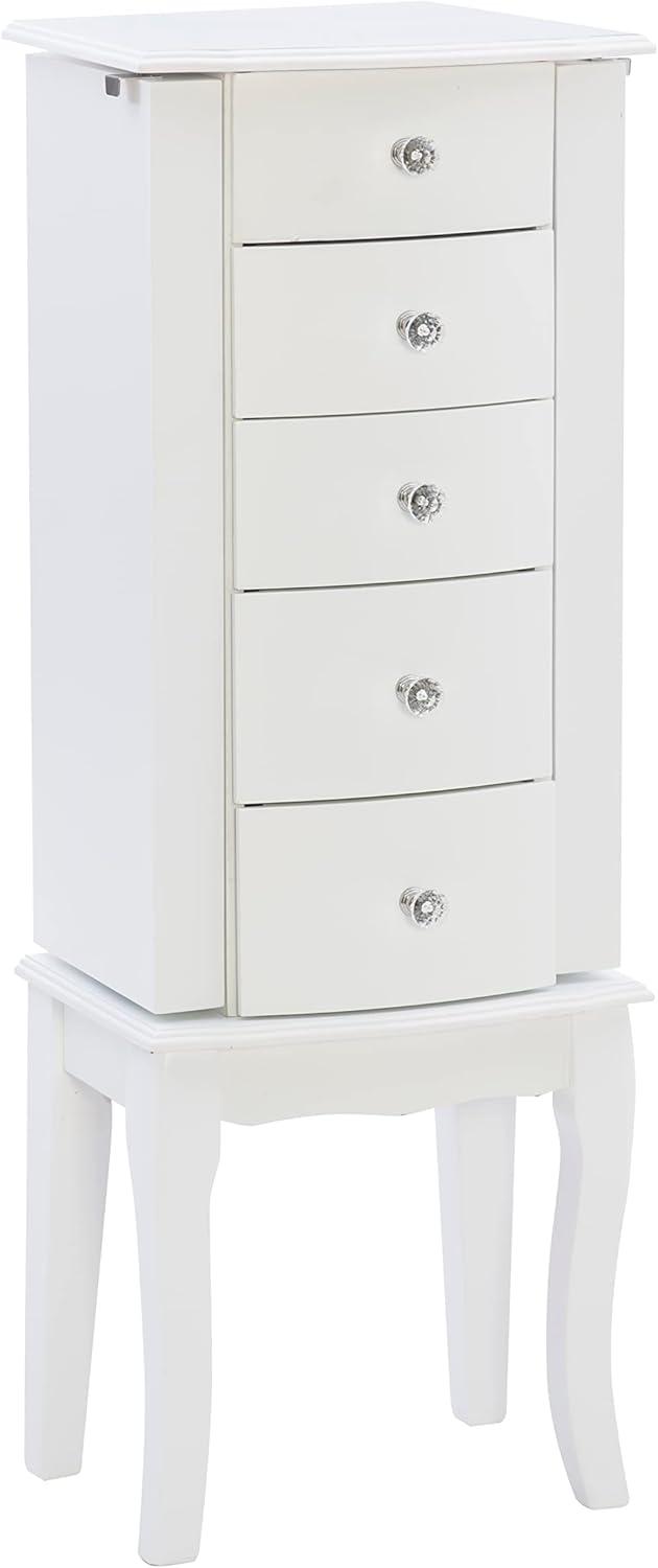 Jasmine Jewelry Armoire, White