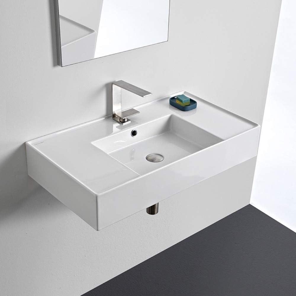 Scarabeo By Nameeks 17.4'' Glossy White Ceramic Rectangular Bathroom Sink with Overflow