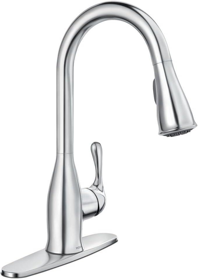 Chrome Single-Handle Pull-Down Sprayer Kitchen Faucet