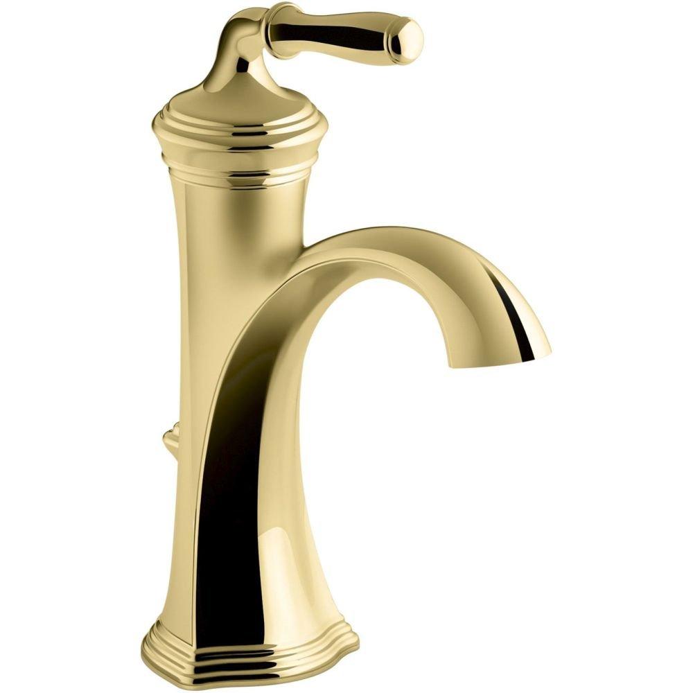 Kohler Devonshire® Single-Handle Bathroom Sink Faucet with Drain Assembly, 1.2 GPM K-193-4-PB