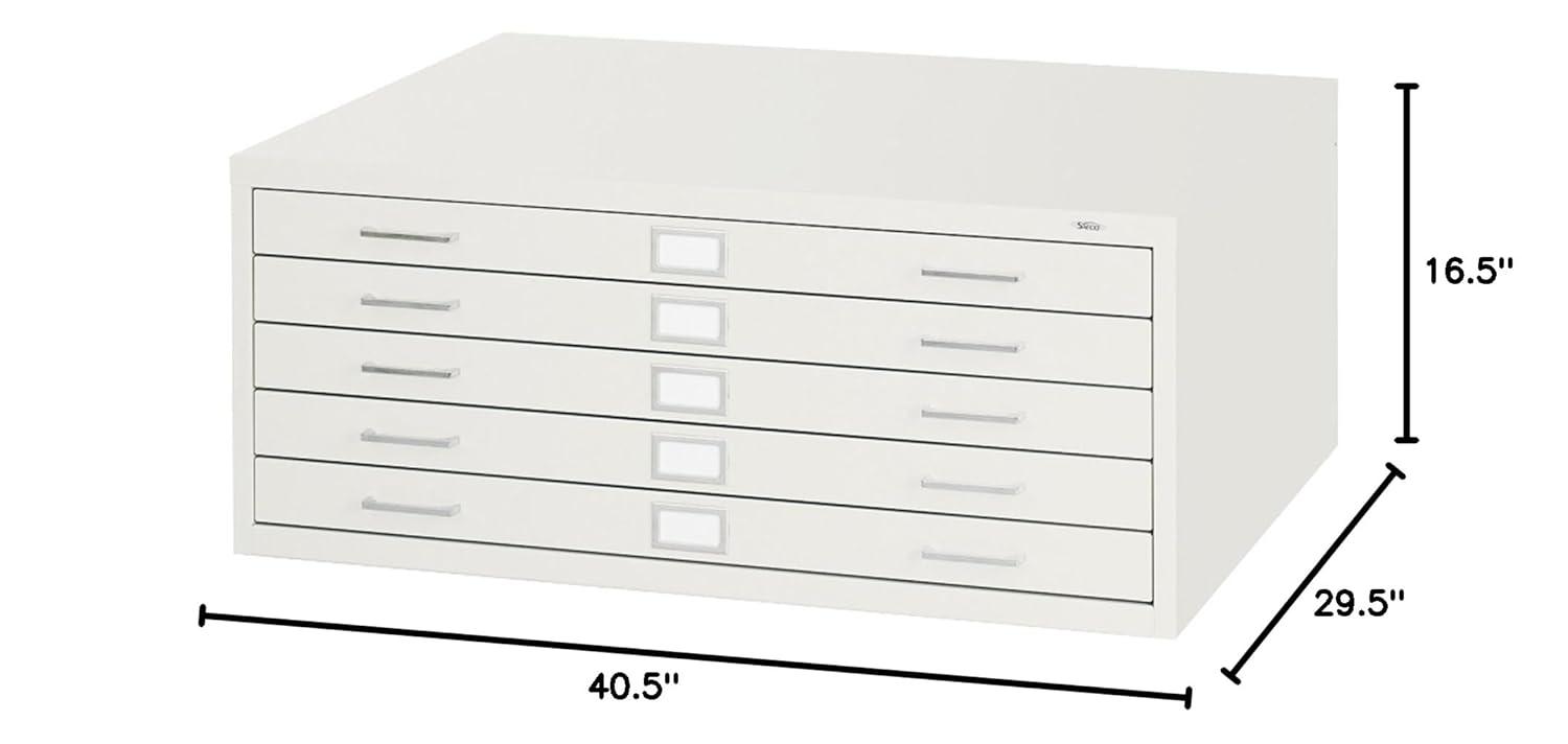 Five-Drawer Flat File Filing Cabinet