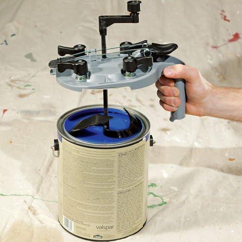 Paint Lid – Gallon Size Paint Can Pour Spout – Easy, Mess-Free Mixing Mate Paint Can Lid – Pistol Grip Handle Paint Mixers to Stir, Pour, & Store – Simply Twist to Secure