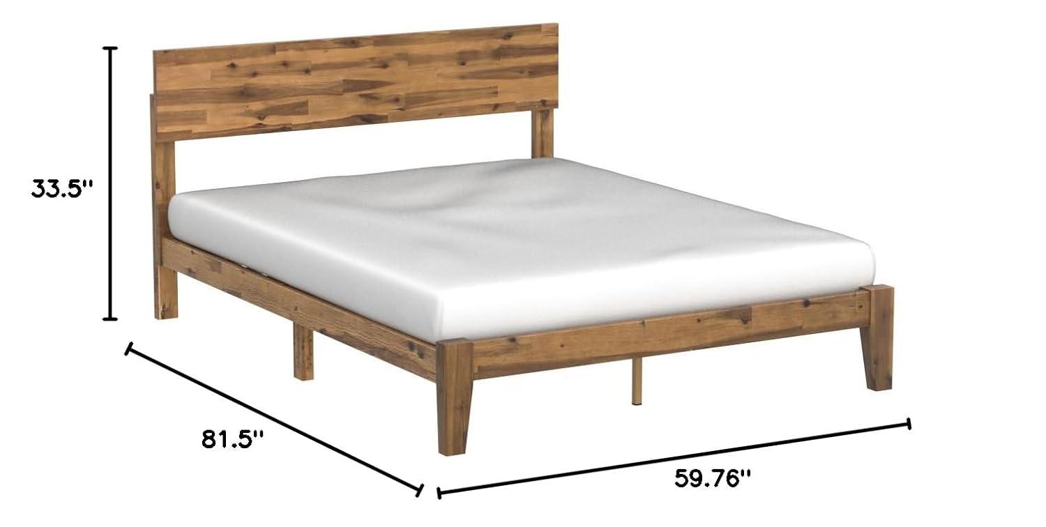 ZINUS Julia Wood Platform Bed Frame, Solid Wood Foundation with Wood Slat Support, No Box Spring Needed, Easy Assembly, Queen