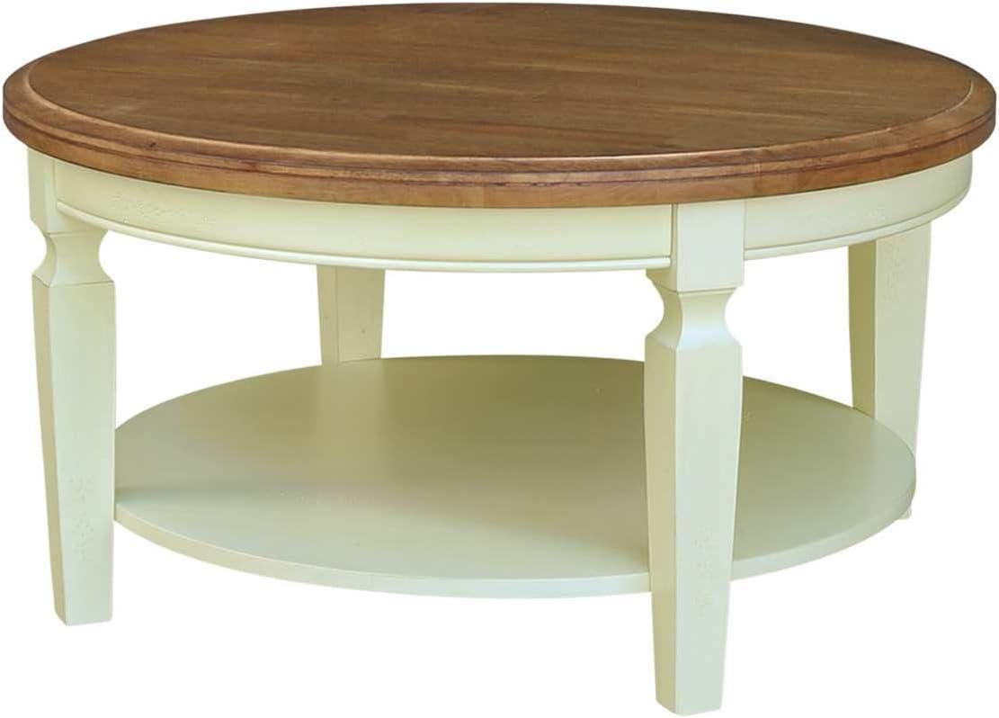 Vista Hickory Shell 38" Round Solid Wood Coffee Table