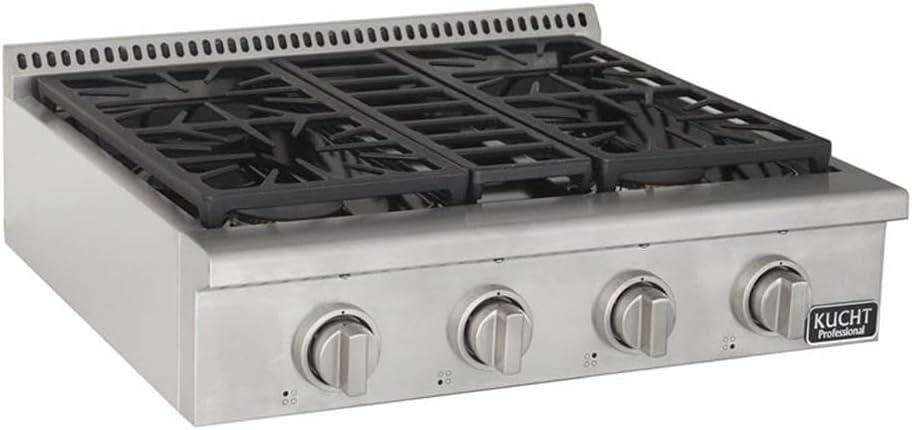 Kucht 30 Inch Stainless Steel 4 Burner Propane Range Top