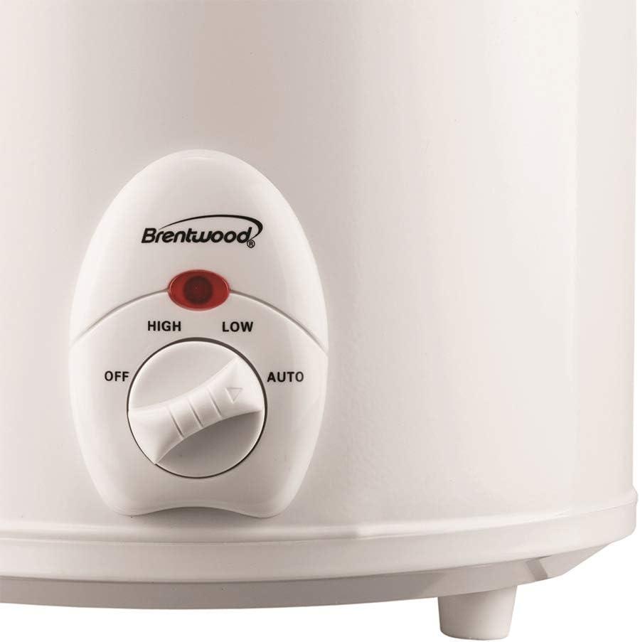 Brentwood SC-135W Kitchen 3 Quart Slow Cooker with Multiple Heat Settings, White