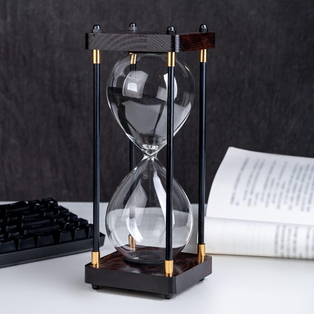 Large Sand Timer, Hourglass Timer 60 Minutes ,Vintage Wooden Hour Glass Timer