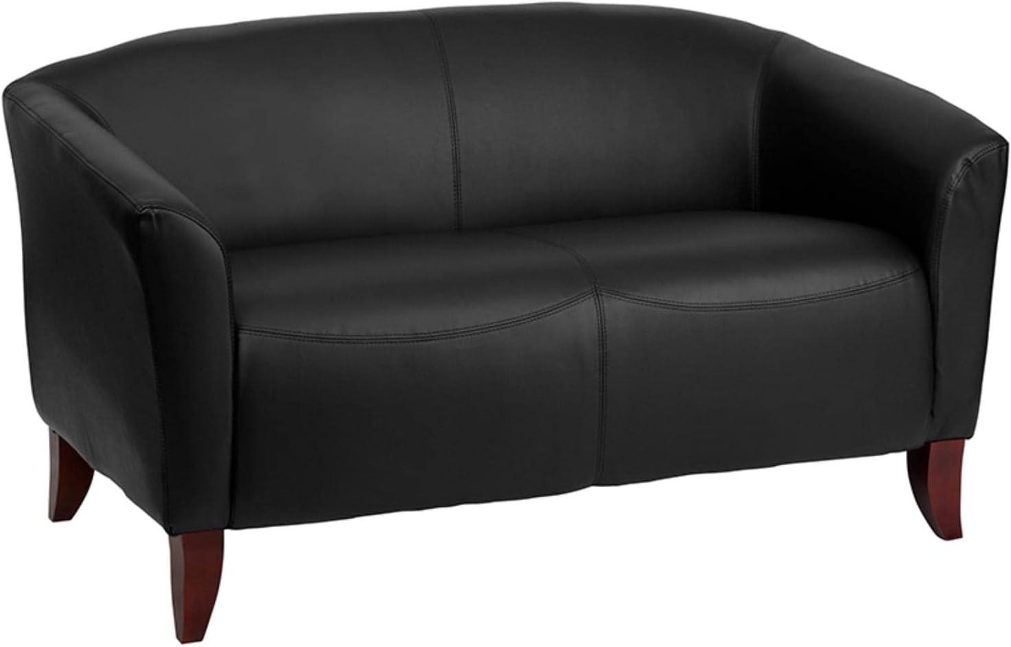 Flash Furniture HERCULES Imperial Series LeatherSoft Loveseat with Cherry Wood Feet