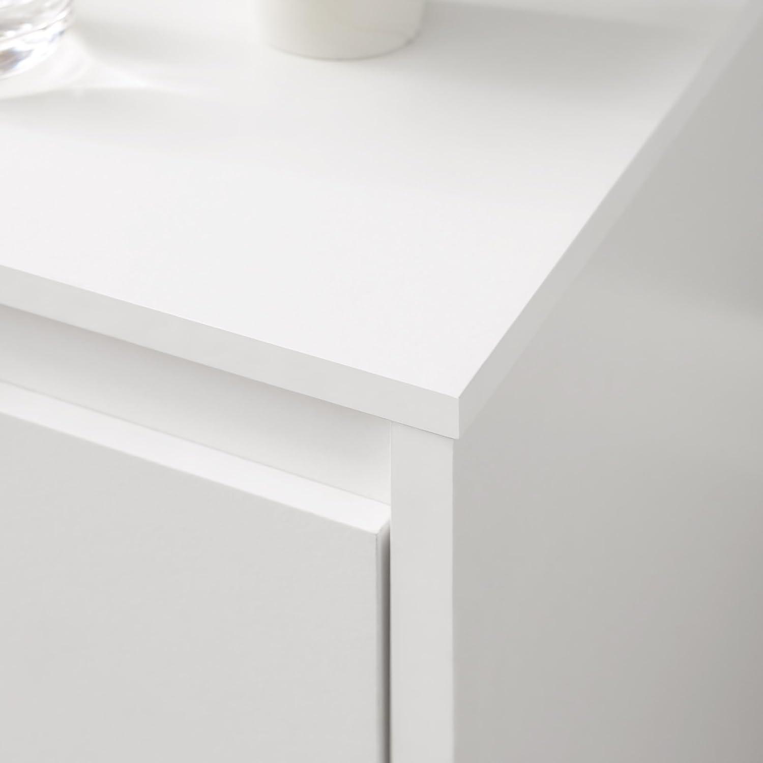 Walker Edison 18" Contemporary Engineered Wood 1-Drawer Nightstand in White