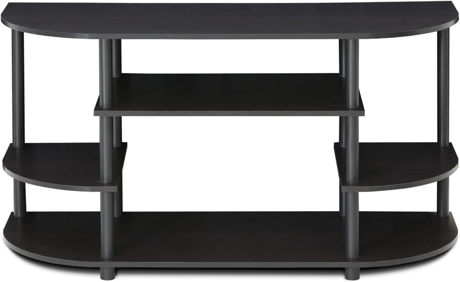 Furinno Simple Design TV Stand for TVs up to 44" Console Table Media Entertainment Center Bookcase Shelves for Living Room,Espresso