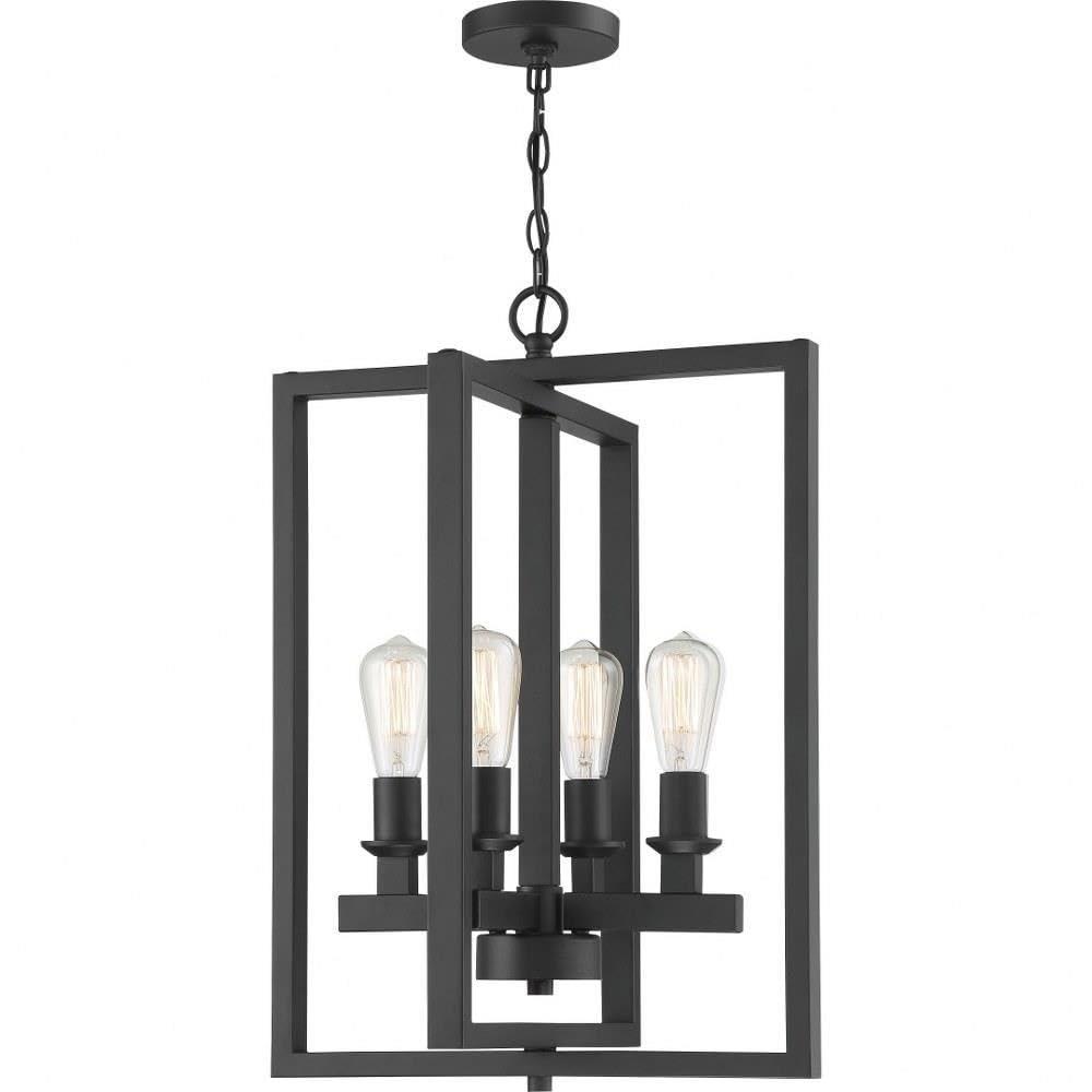 53134-FB-Craftmade Lighting-Chicago - Four Light Foyer in Transitional Style - 18 inches wide by 25.5 inches high-Flat Black Finish    -Traditional