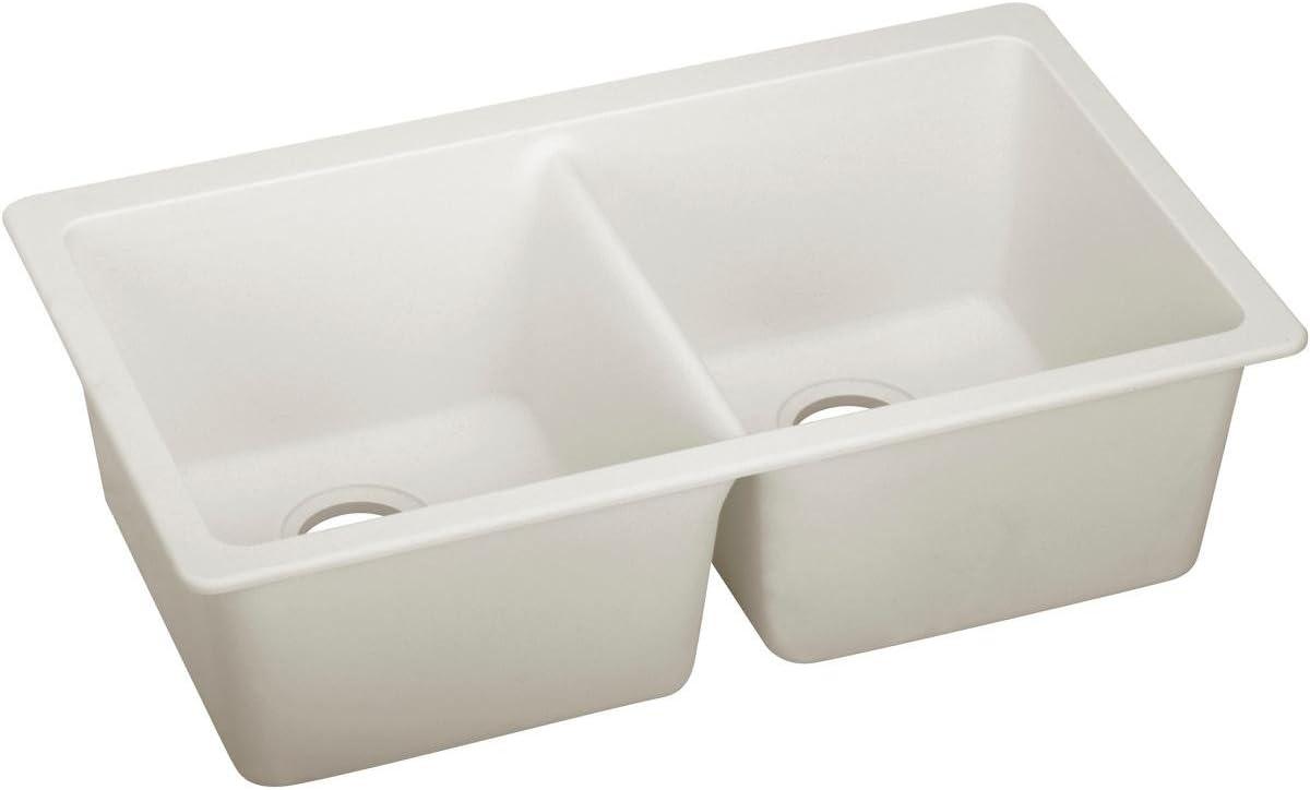 Quartz Luxe 33" L x 19" W Double Basin Undermount Kitchen Sink