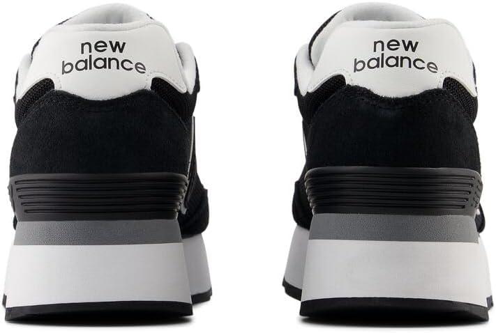 Black Genuine Suede and Mesh Platform Running Sneakers