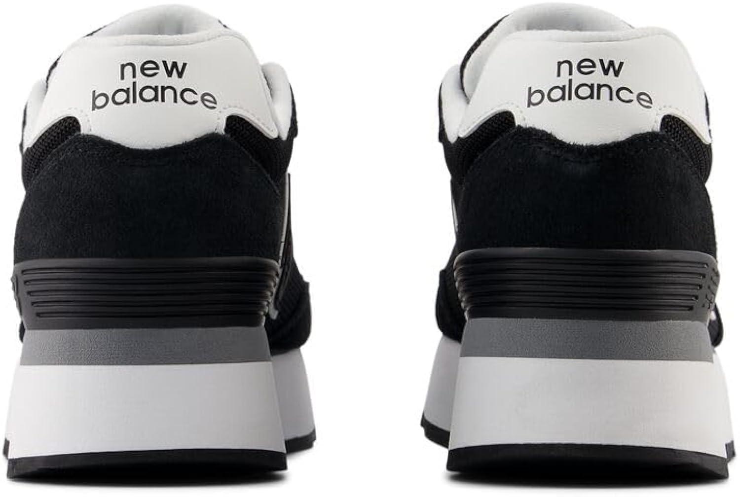 Black Genuine Suede and Mesh Platform Running Sneakers