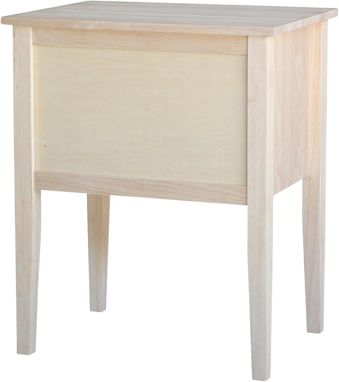 International Concepts Accent Table with Drawers Unfinished