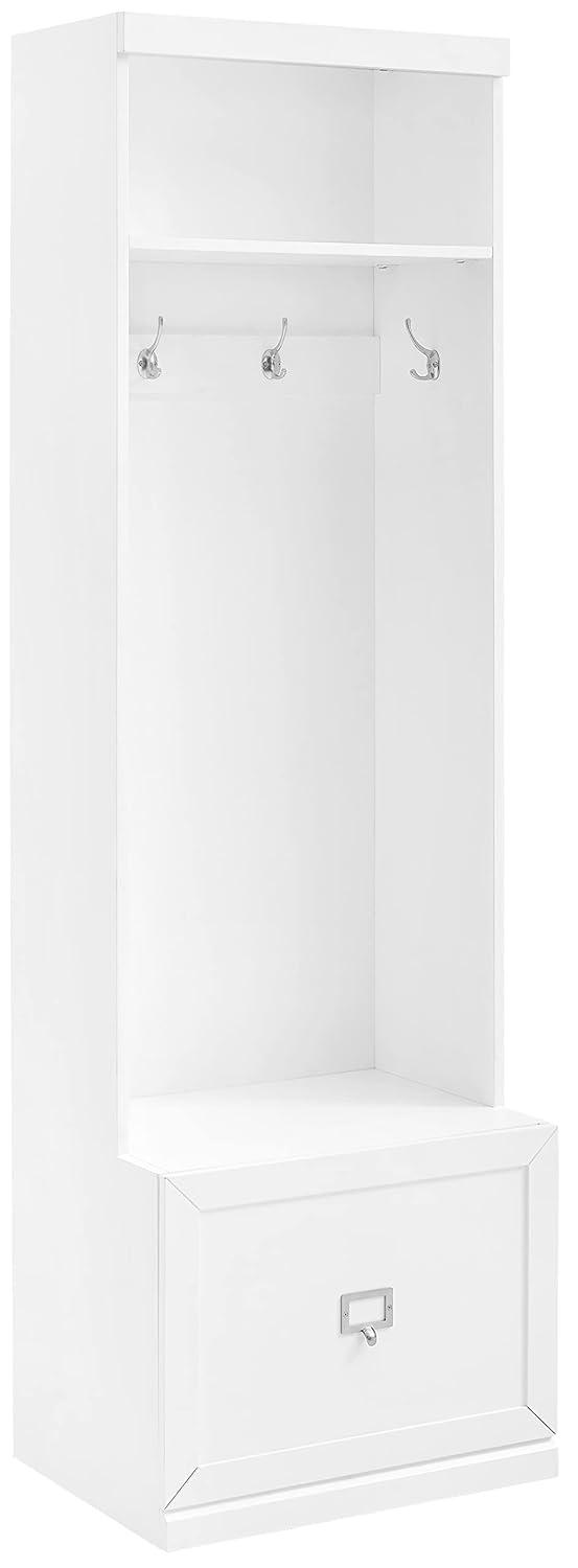 Harper Hall Tree White - Crosley: Mudroom Storage, Entryway Locker with Hooks & Shelf