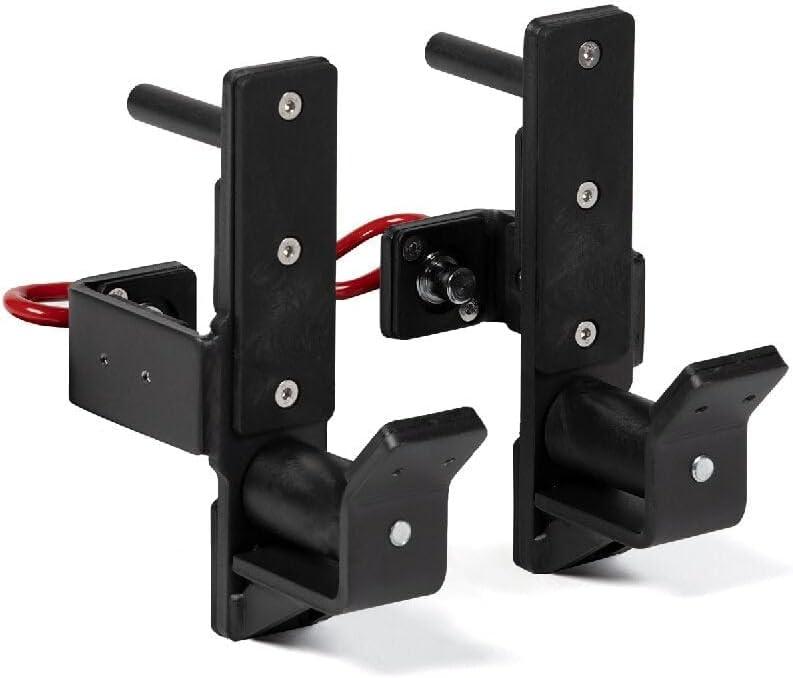 Black Steel Roller J-Hooks for Power Rack Attachment