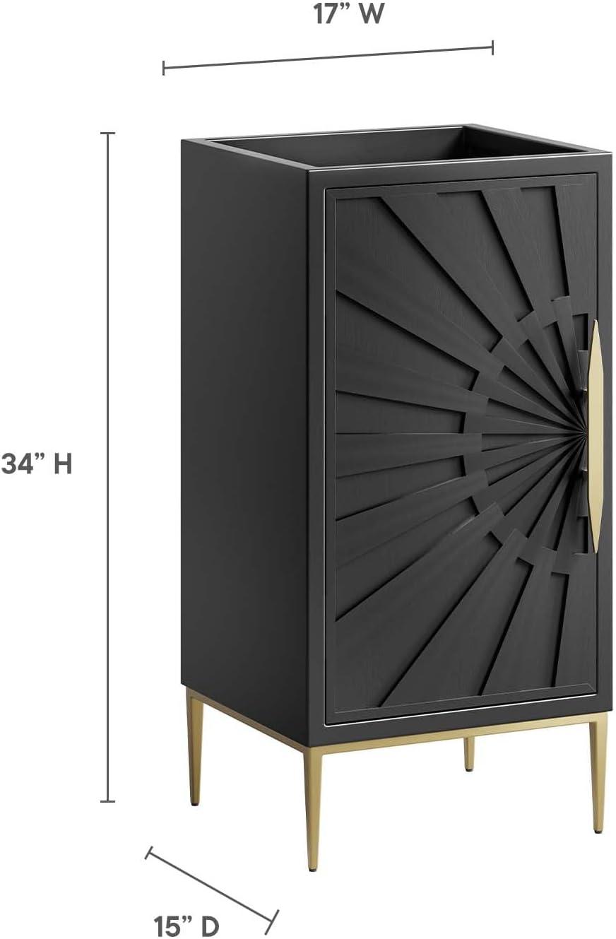Modway Modway 16.5" Single Bathroom Vanity Base Only in Black
