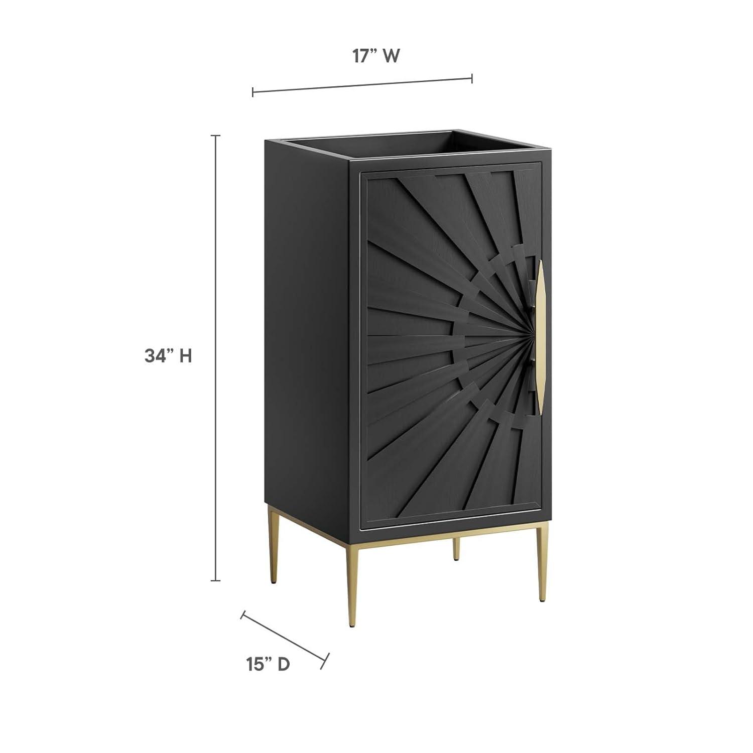 Modway Modway 16.5" Single Bathroom Vanity Base Only in Black