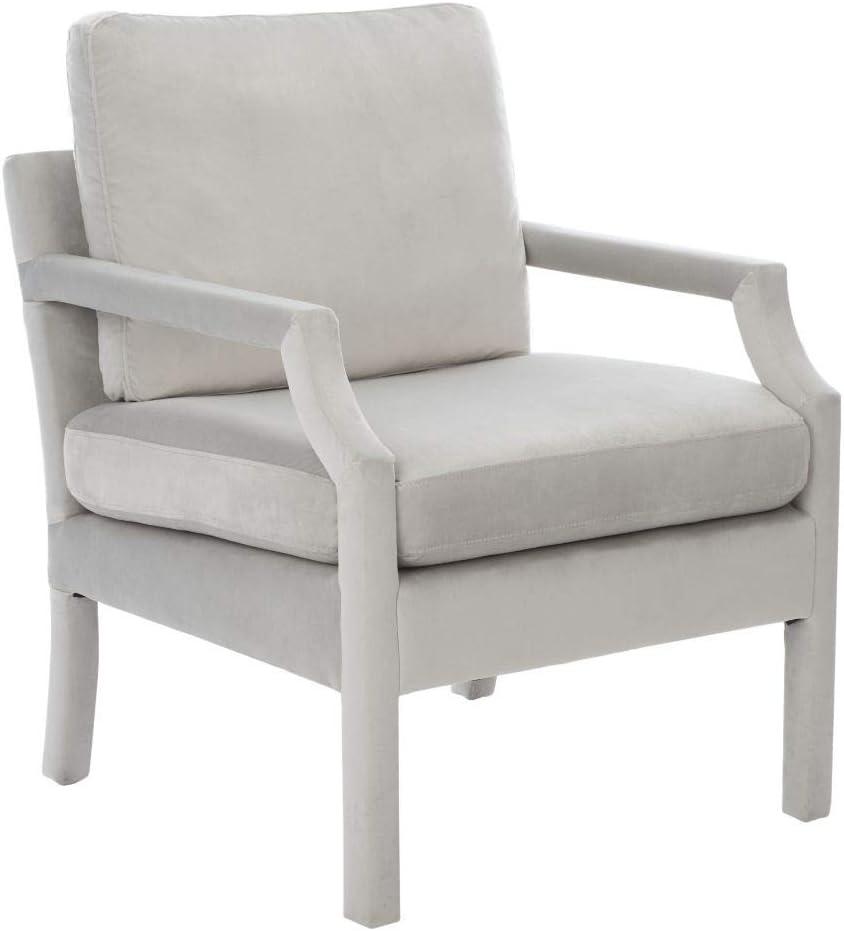 Genoa Upholstered Arm Chair - ACH4510 - Light Grey - Safavieh