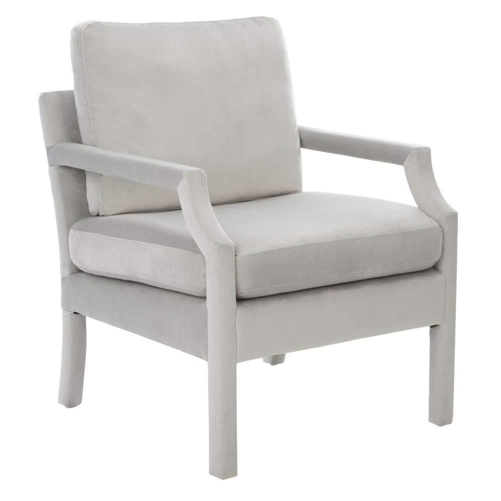 Genoa Upholstered Arm Chair - ACH4510 - Light Grey - Safavieh