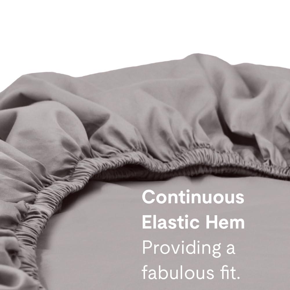 Jennifer Adams 400 Thread Count Cotton Sateen Sheet Sets (Queen, Graphite)