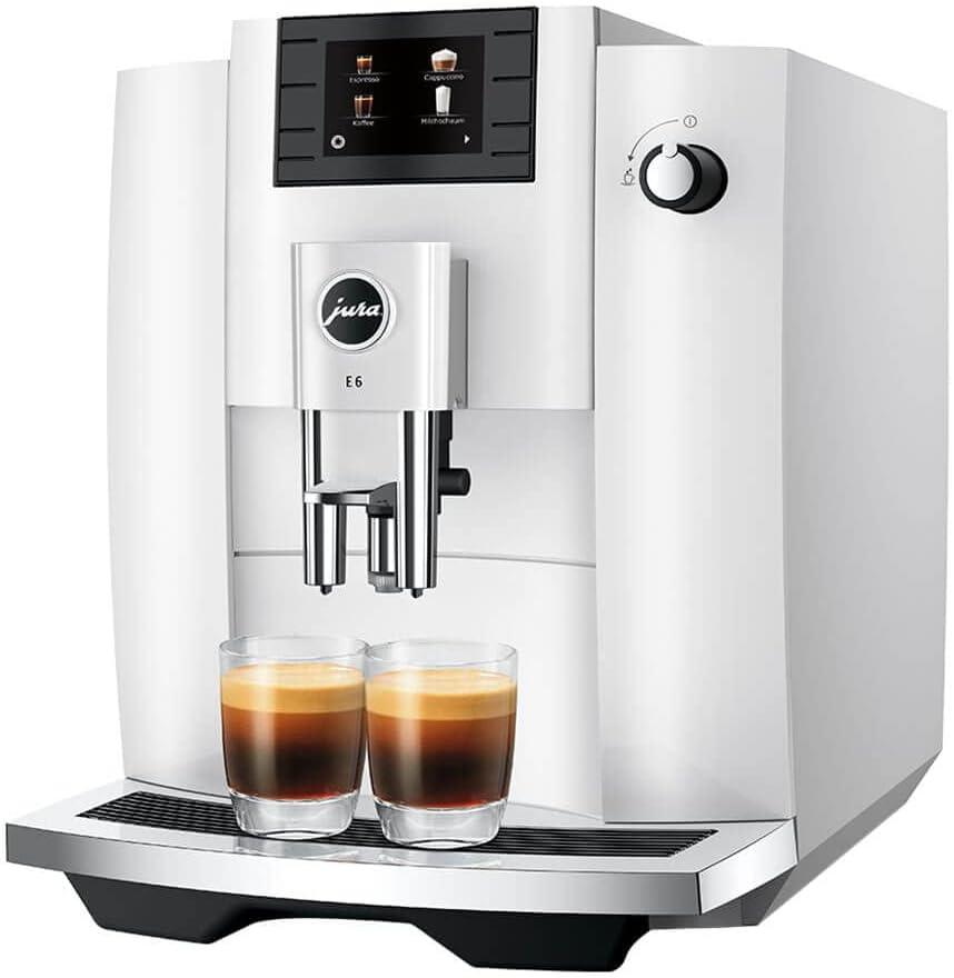 JURA ® E6 Piano White Espresso Machine