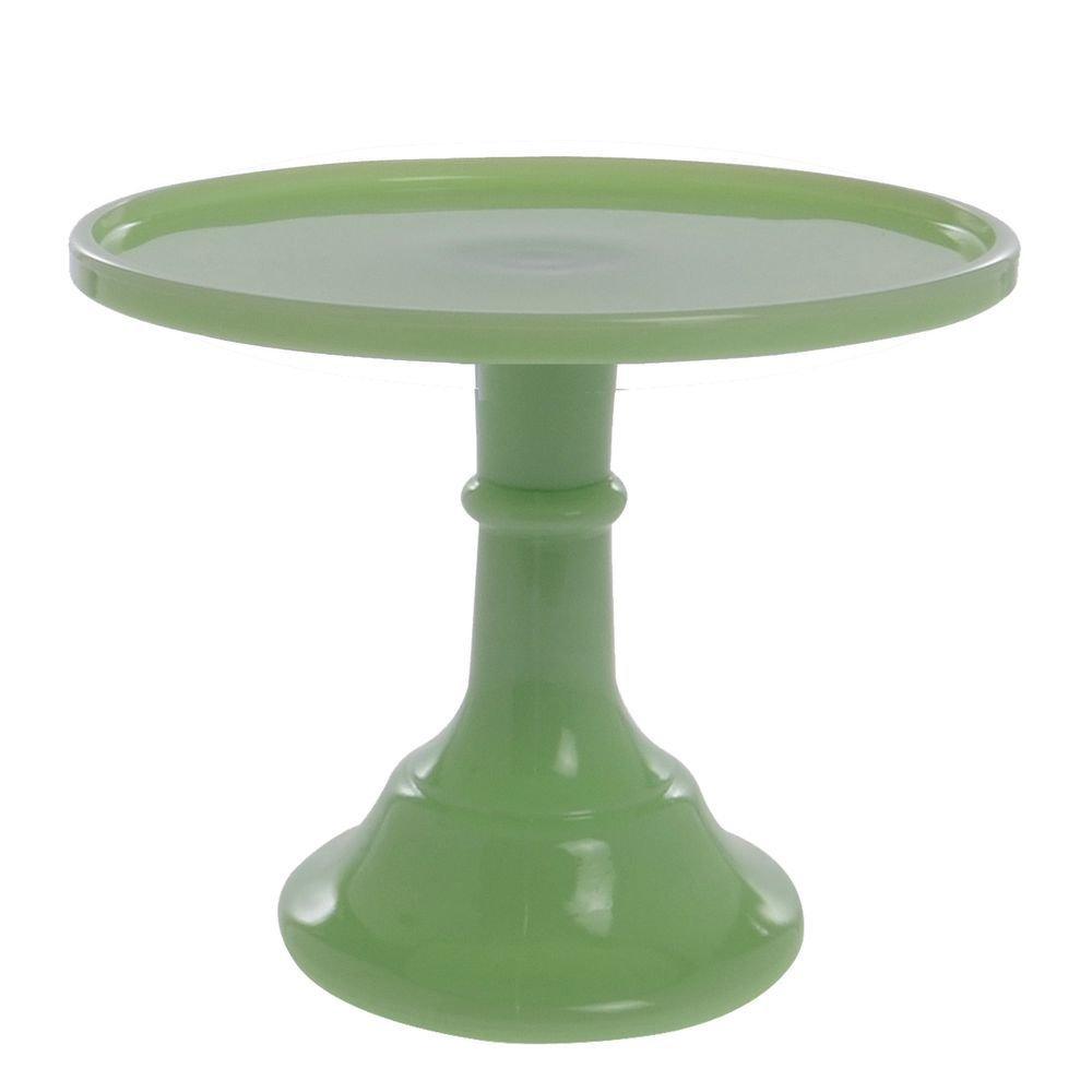 Jadeite 9" Glass Cake Stand - By Mosser Glass