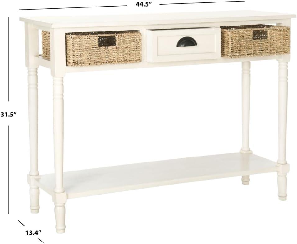 Winifred Wicker Console Table With Storage  - Safavieh