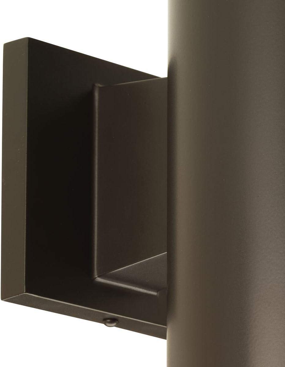 Progress Lighting, Cylinder Collection, 1-Light Wall Light, Antique Bronze, Porcelain Shade