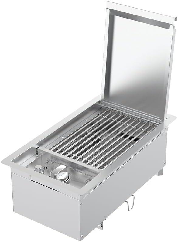 Spire Built-in Stainless Steel Searing Side Burner with Lid