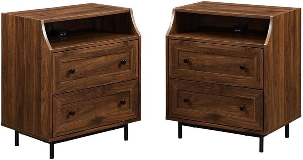 Minot 2-Drawer Nightstands with Dual USB Port