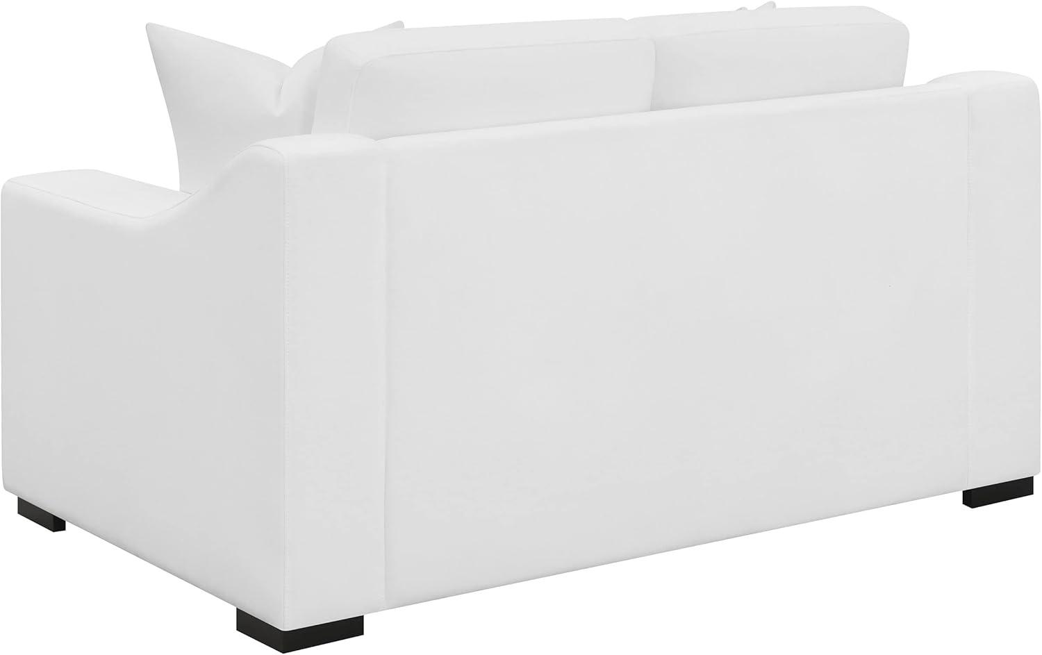 Coaster Ashlyn Upholstered Transitional Fabric Loveseat in White