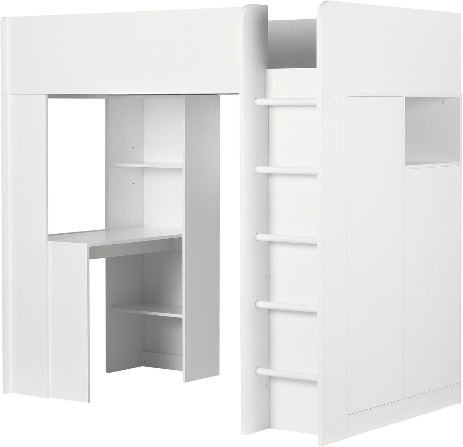 Logik Twin Loft Bed with Bookcase by South Side Living