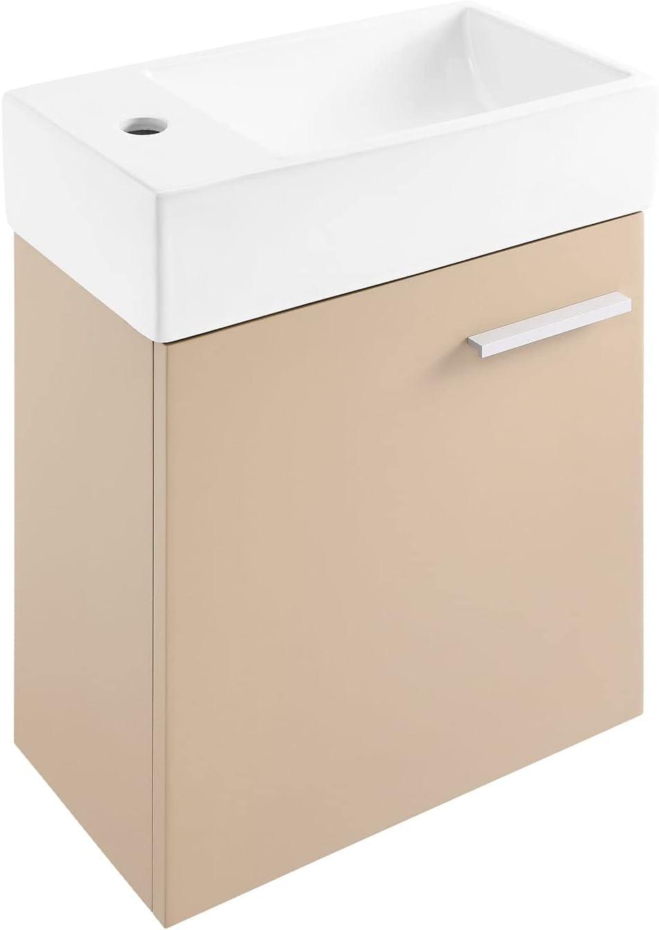 Colmer 18" Wall-Mounted Bathroom Vanity in Sandstone