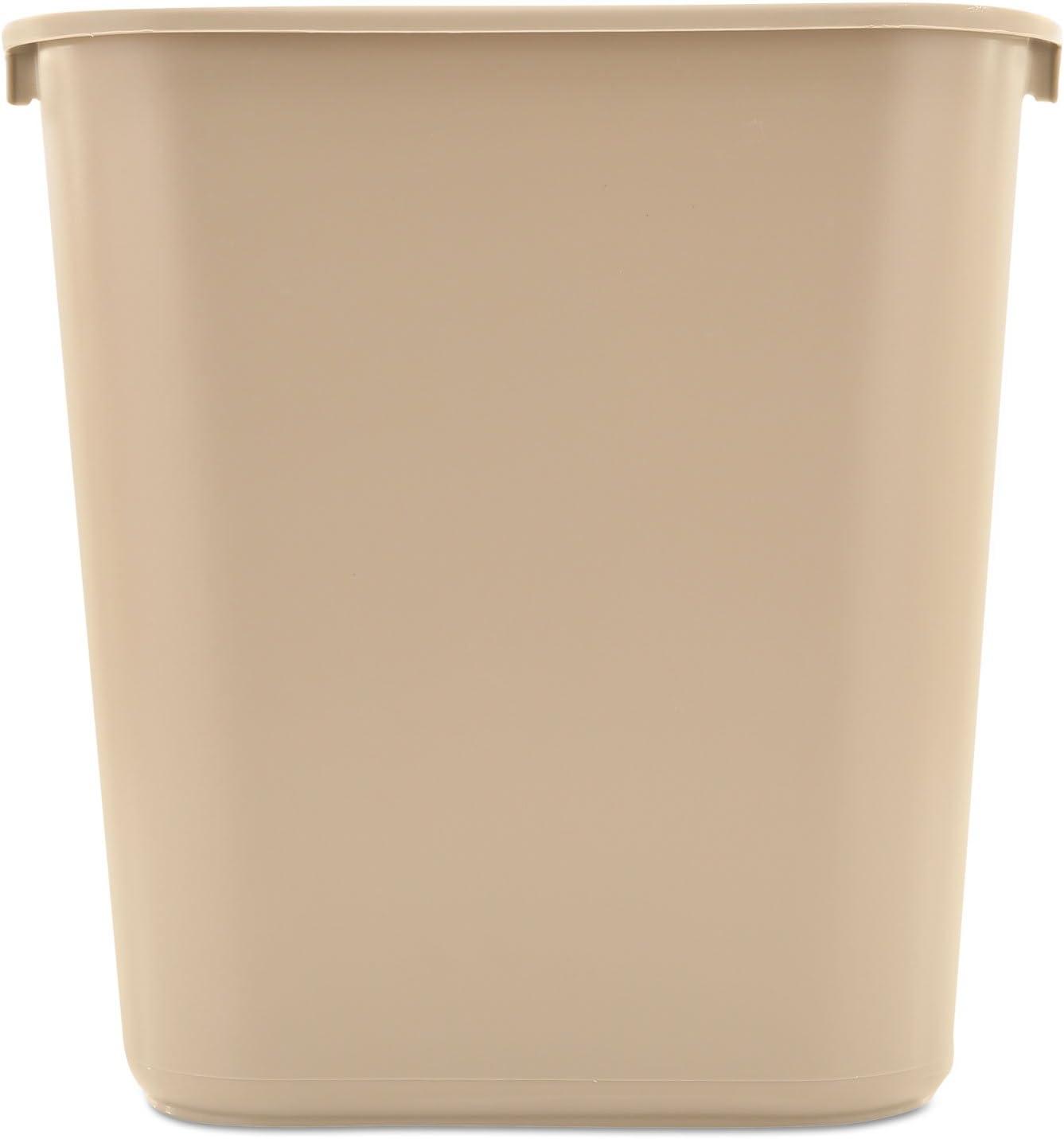 Standard Series Wastebasket, 12.3"x8.3"x11.4", Beige
