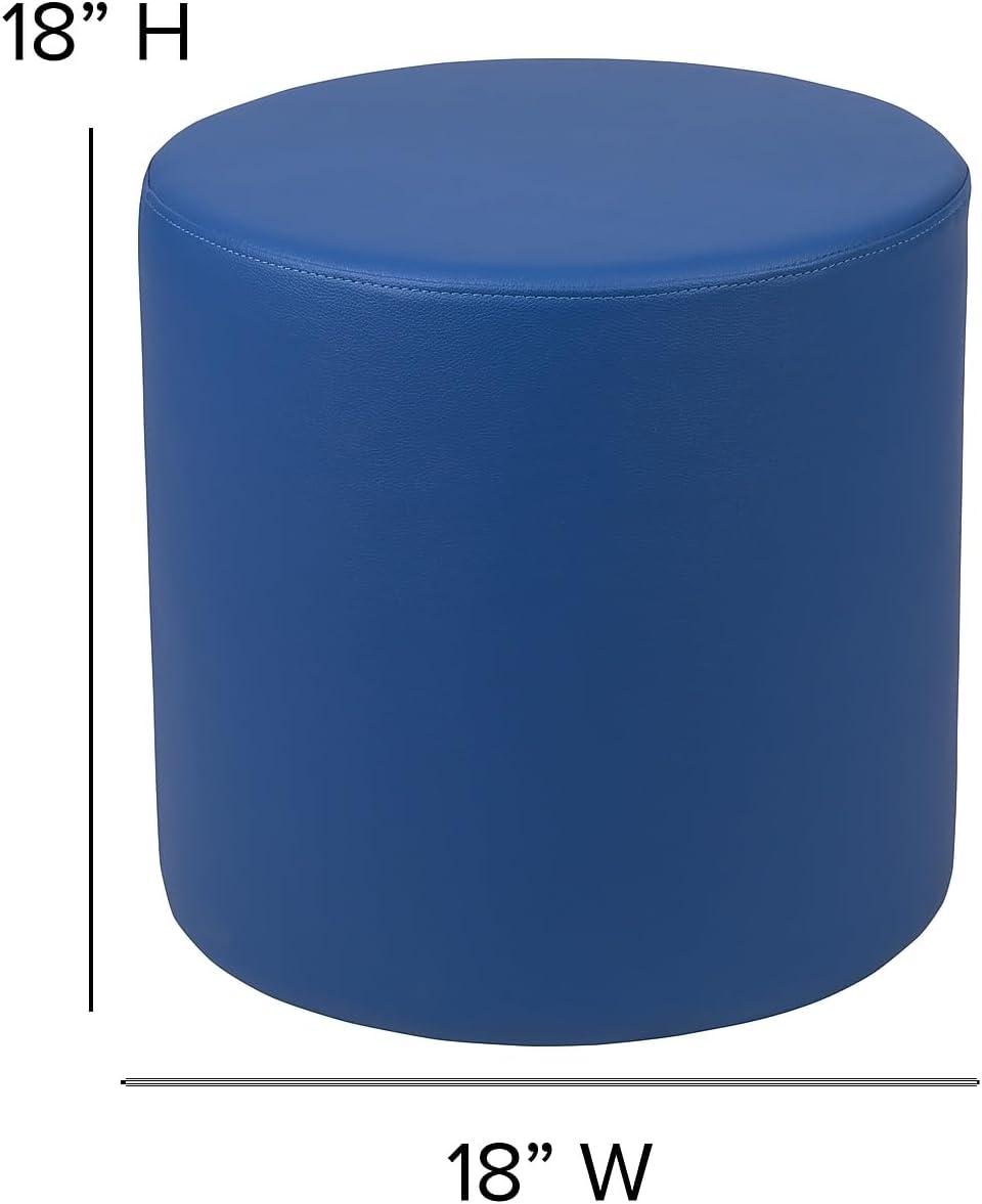 Flash Furniture Nicholas Flexible Learning Modular Soft Seating Circle Ottoman for Classrooms and Common Spaces